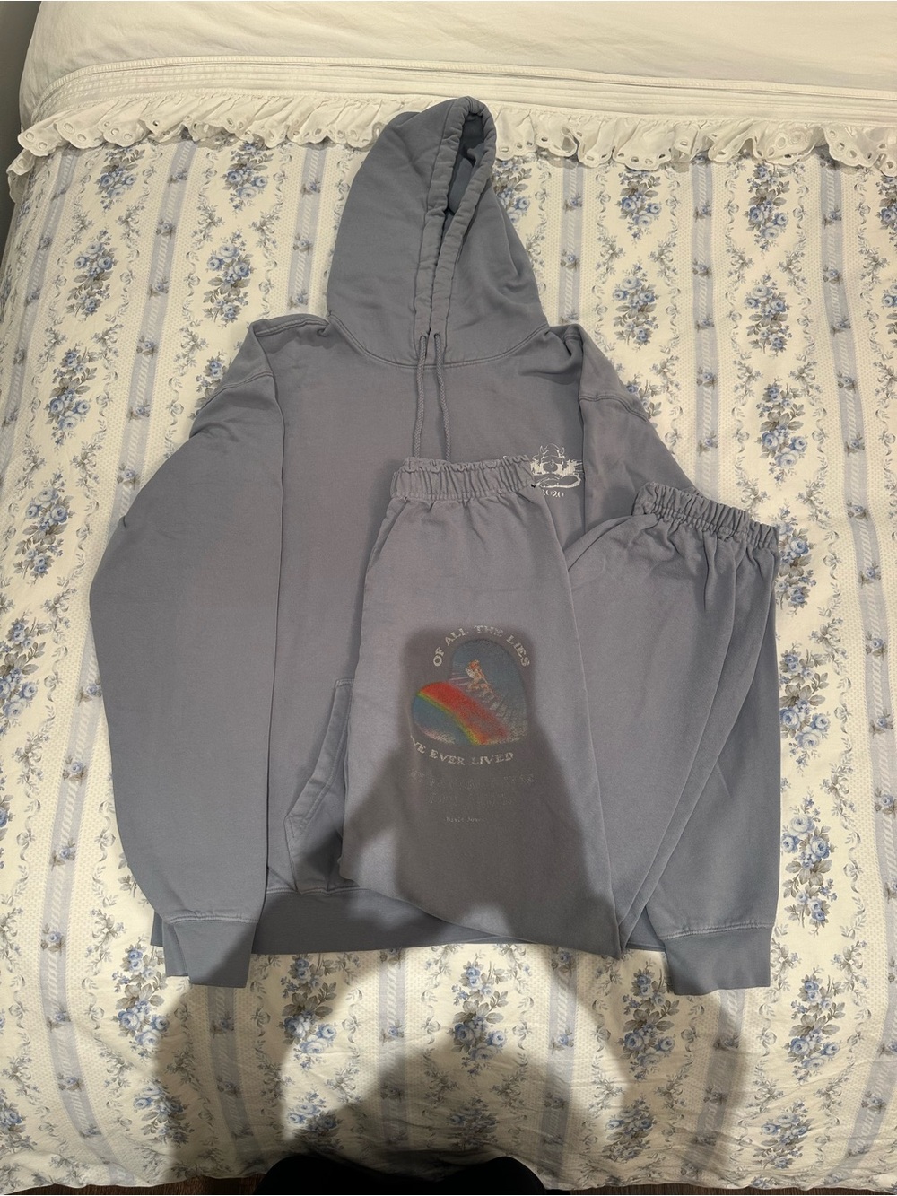 Boys Lie Blue-Gray Hoodie & Sweatpants Set
